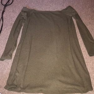 Off the shoulder shift dress